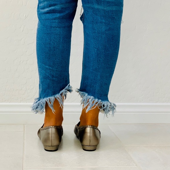 NIB Bronze Leather Woven Moccasin Loafer - Picture 6 of 7